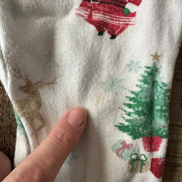 Rabbit + Bear Long Sleeve Christmas Pajamas Zip Front Organic Cotton 24 months - Picture 3 of 9